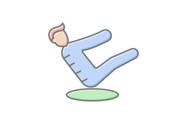 Pilates simgesi, çekirdek, denge, esneklik, kuvvet doğrusal renk simgesi, düzenlenebilir vektör simgesi, piksel mükemmel, illüstratör ai dosyası