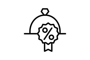 Anlaşma simgesi, indirimler, işaretler, fiyat kesintileri, özel teklif satırı simgesi, düzenlenebilir vektör simgesi, piksel mükemmel, illüstratör ai dosyası