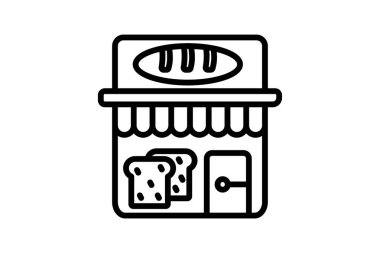 Fırın simgesi, afiş, kutlama, simge, bayram sancak çizgisi simgesi, düzenlenebilir vektör simgesi, piksel mükemmel, illüstratör ai dosyası