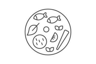 Tayland yemeği ikonu, Tayland mutfağı, Tayland restoranı, Tayland yemeği menüsü, Tayland yemekleri ince ikonu, düzenlenebilir vektör ikonu, piksel mükemmel, illüstratör ai dosyası