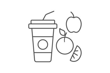 Meyve Smoothies simgesi, takas, kutlama, ikon, festival değiş tokuş ince simgesi, düzenlenebilir vektör simgesi, piksel mükemmel, illüstratör ai dosyası