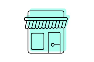 Restoran simgesi, yemek, lokanta, kafe, bistro renk gölge inceliği simgesi, düzenlenebilir vektör simgesi, piksel mükemmel, illüstratör ai dosyası