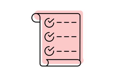 Doğrulama simgesi, onay e- postası, onay iletisi, sipariş makbuzu, onay sayfası gölge ince simgesi, düzenlenebilir vektör simgesi, piksel mükemmel, illüstratör ai dosyası