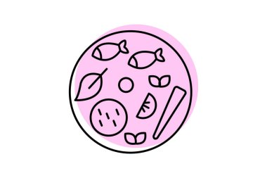 Tayland Gıda ikonu, Tayland mutfağı, Tayland restoranı, Tayland yemeği menüsü, Tayland yemekleri gölge çizgisi ikonu, düzenlenebilir vektör ikonu, piksel mükemmel, illüstratör ai dosyası