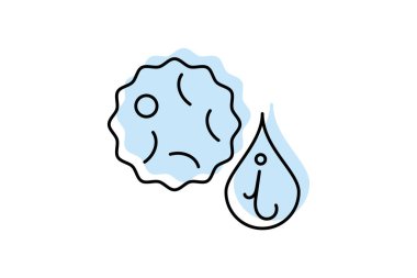 Alerjen Bilgi simgesi, alerji, gıda alerjisi, alerji dostu, alerji önleyici renk gölge simgesi, düzenlenebilir vektör simgesi, piksel mükemmel, illüstratör ai dosyası