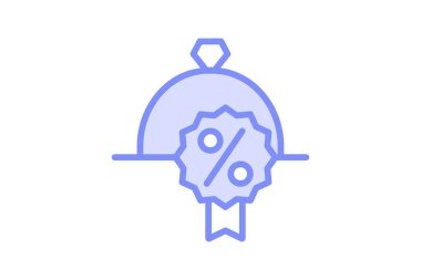 Anlaşma simgesi, indirimler, işaretler, fiyat kesintileri, özel teklifler duotone satır simgesi, düzenlenebilir vektör simgesi, piksel mükemmel, illüstratör ai dosyası