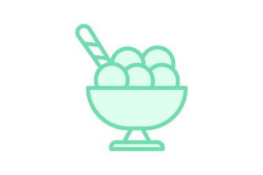 Dondurma simgesi, davul rulosu, kutlama, ikon, bayram müziği duotone çizgi simgesi, düzenlenebilir vektör simgesi, piksel mükemmel, illüstratör ai dosyası