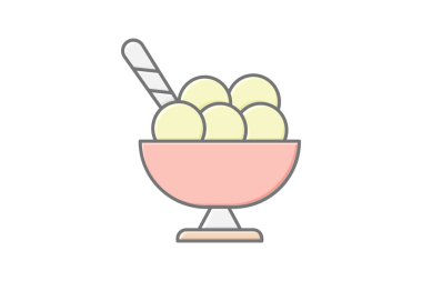 Dondurma simgesi, davul rulosu, kutlama, ikon, festival müziği doğrusal renk simgesi, düzenlenebilir vektör simgesi, piksel mükemmel, illüstratör ai dosyası