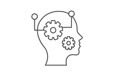 Eleştirel Düşünme simgesi, eleştirel düşünme becerileri, eleştirel düşünme gelişimi, eleştirel düşünme geliştirme, eleştirel düşünme yeterlilik çizgisi simgesi, düzenlenebilir vektör simgesi, piksel mükemmelliği, illüstratör ai dosyası