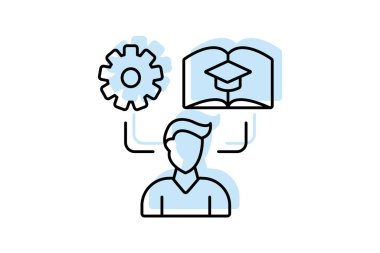 Proje tabanlı öğrenme simgesi, pbl, proje tabanlı eğitim, proje tabanlı öğretim, proje tabanlı müfredat rengi gölge simgesi, düzenlenebilir vektör simgesi, piksel mükemmel, illüstratör ai dosyası