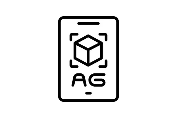 Artırılmış gerçeklik simgesi, ar, artırılmış gerçeklik eğitimi, artırılmış gerçeklik teknolojisi, artırılmış gerçeklik deneyimleri çizgi simgesi, düzenlenebilir vektör simgesi, piksel mükemmel, illüstratör ai dosyası