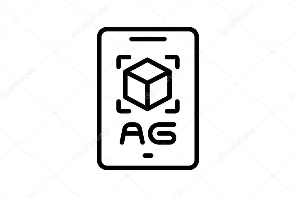 Augmented Reality icon, ar, augmented reality education, augmented reality technology, augmented reality experiences line icon, editable vector icon, pixel perfect, illustrator ai file