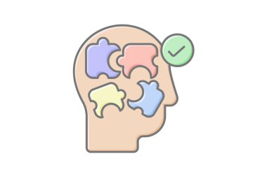 Problem çözme simgesi, problem çözme becerileri, problem çözme teknikleri, problem çözme stratejileri, problem çözme yaklaşımları doğrusal renk simgesi, düzenlenebilir vektör simgesi, piksel mükemmel, illüstratör ai dosyası
