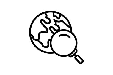 Simge, keşif, seyahat keşfi, seyahat keşfi, macera çizgisi simgesi, düzenlenebilir vektör simgesi, piksel mükemmelliği, illüstratör ai dosyası