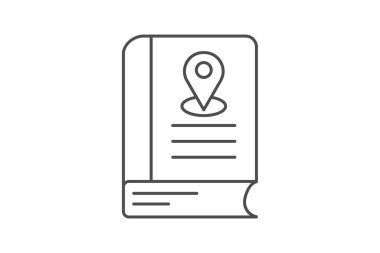 Yerel Rehber simgesi, yerel rehberler, tur rehberleri, tur rehberleri, şehir kılavuzu ince simgesi, düzenlenebilir vektör simgesi, piksel mükemmel, illüstratör ai dosyası