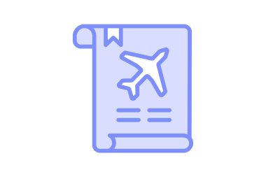 Seyahat İpuçları simgesi, seyahat ipuçları, seyahat tavsiyesi, seyahat tavsiyesi, duotone satır simgesi, düzenlenebilir vektör simgesi, piksel mükemmel, illüstratör ai dosyası