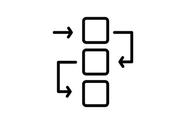 Akış çizelgesi simgesi, akış çizelgeleri, akış diyagramı, akış diyagramları, işlem akış çizgisi simgesi, düzenlenebilir vektör simgesi, piksel mükemmel, illüstratör ai dosyası