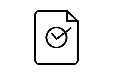 İşaretleme simgesi, işaretleme işareti, tik işareti, tamamlanmış satır simgesi, düzenlenebilir vektör simgesi, piksel mükemmel, illüstratör ai dosyası