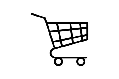 Alışveriş arabası simgesi, el arabası, alışveriş, satın alma, satın alma, satın alma, düzenlenebilir vektör simgesi, piksel mükemmel, illüstratör ai dosyası