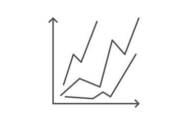 Grafik simgesi, grafikler, grafik gösterimi, veri görselleştirmesi, görsel temsil ince çizgisi simgesi, düzenlenebilir vektör simgesi, piksel mükemmel, illüstratör ai dosyası
