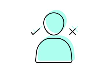 Karar simgesi, kararlar, seçimler, seçenekler, belirleme renk ince çizgi simgesi, düzenlenebilir vektör simgesi, piksel mükemmel, illüstratör ai dosyası