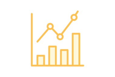 Çizelge simgesi, grafikler, grafik gösterimi, veri görselleştirmesi, görsel temsil duotone çizgi simgesi, düzenlenebilir vektör simgesi, piksel mükemmel, illüstratör ai dosyası