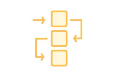 Akış çizelgesi simgesi, akış çizelgeleri, akış diyagramı, akış diyagramı, işlem akışı duotone çizgi simgesi, düzenlenebilir vektör simgesi, piksel mükemmel, illüstratör ai dosyası