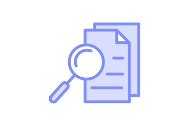 Araştırma simgesi, çalışma, soruşturma, keşif, sorgu duotone satırı simgesi, düzenlenebilir vektör simgesi, piksel mükemmel, illüstratör ai dosyası