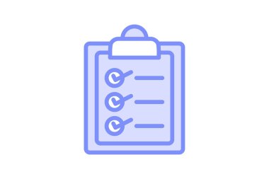 Kontrol listesi simgesi, kontrol listesi, yapılacaklar listesi, görev listesi, ajanda duotone satır simgesi, düzenlenebilir vektör simgesi, piksel mükemmel, illüstratör ai dosyası