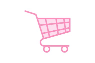 Alışveriş arabası simgesi, el arabası, alışveriş, alım-satım, duotone satır simgesi, düzenlenebilir vektör simgesi, piksel mükemmel, çizer ai dosyası