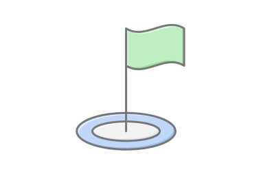 Görev simgesi, görevler, amaç, hedefler, hedef doğrusal renk simgesi, düzenlenebilir vektör simgesi, piksel mükemmel, illüstratör ai dosyası