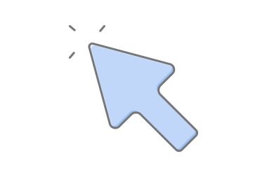 İşaret simgesi, imleç, fare imleci, tıklama, doğrusal renk simgesi, düzenlenebilir vektör simgesi, piksel mükemmel, illüstratör ai dosyası