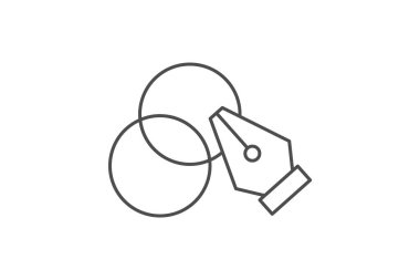 Logo simgesi, marka, şirket, grafik, kimlik inceliği simgesi, düzenlenebilir vektör simgesi, piksel mükemmel, illüstratör ai dosyası