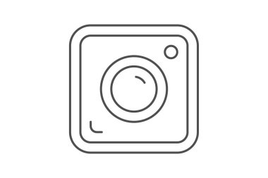 Instagram simgesi, platform, ağ, sosyal medya, angajman ince simgesi, düzenlenebilir vektör simgesi, piksel mükemmel, illüstratör ai dosyası