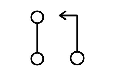 Git simgesi, sürüm, kontrol, dağıtılmış, kaynak satır simgesi, düzenlenebilir vektör simgesi, piksel mükemmel, illüstratör ai dosyası