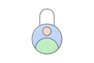 Yetkilendirme simgesi, ağ, güvenlik, erişim, kontrol lineal renk simgesi, düzenlenebilir vektör simgesi, piksel mükemmel, illüstratör ai dosyası