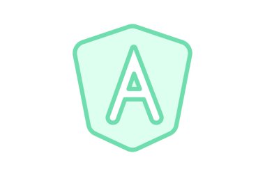 Açısal simge, javascript, çerçeve, ön uç, web duotone çizgi simgesi, düzenlenebilir vektör simgesi, piksel mükemmel, illüstratör ai dosyası