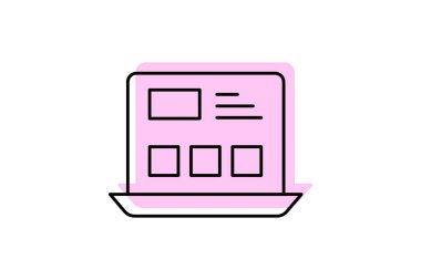CSS Çerçeve simgesi, css, çerçeve, ön uç, tasarım renk gölge ince simgesi, düzenlenebilir vektör simgesi, piksel mükemmel, illüstratör ai dosyası