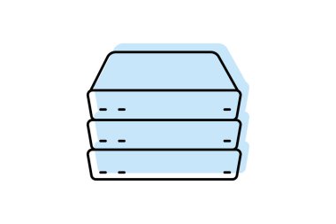 Veritabanı simgesi, veri depolama, yönetim, sistem renk gölge inceliği simgesi, düzenlenebilir vektör simgesi, piksel mükemmel, illüstratör ai dosyası