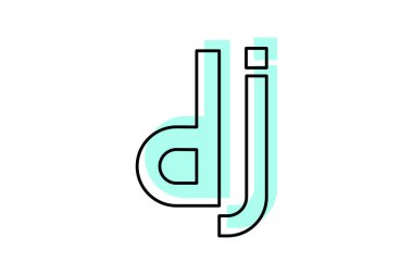 Django simgesi, piton, çerçeve, arka uç, sunucu tarafı renk gölge ince simgesi, düzenlenebilir vektör simgesi, piksel mükemmel, illüstratör ai dosyası