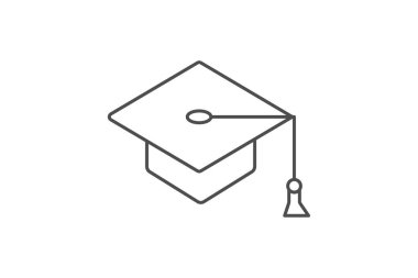 Mezuniyet simgesi, kapak, çevrimiçi, öğrenme, sırt inceltme simgesi, düzenlenebilir vektör simgesi, piksel mükemmel, illüstratör ai dosyası