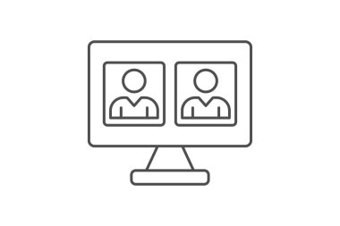 Dijital Sınıf simgesi, sınıf simgesi, yaratıcı, düşünme, eğitim inceliği simgesi, düzenlenebilir vektör simgesi, piksel mükemmel, illüstratör ai dosyası