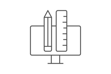 Eğitim Araçları simgesi, araçlar, sınıf, dahi, yaratıcı ince çizgi simgesi, düzenlenebilir vektör simgesi, piksel mükemmel, illüstratör ai dosyası