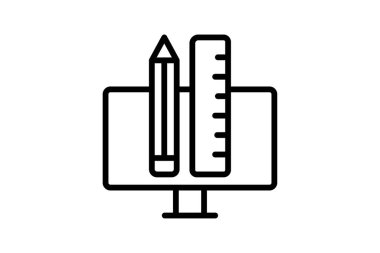 Eğitim Araçları simgesi, araçlar, sınıf, dahi, yaratıcı satır simgesi, düzenlenebilir vektör simgesi, piksel mükemmel, illüstratör ai dosyası