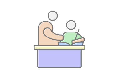 Ödev Yardım simgesi, yardım, dijital, sınıf, yaratıcı çizgi renk simgesi, düzenlenebilir vektör simgesi, piksel mükemmel, illüstratör ai dosyası