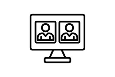 Dijital Sınıf simgesi, sınıf simgesi, yaratıcı, düşünme, eğitim çizgisi simgesi, düzenlenebilir vektör simgesi, piksel mükemmel, illüstratör ai dosyası