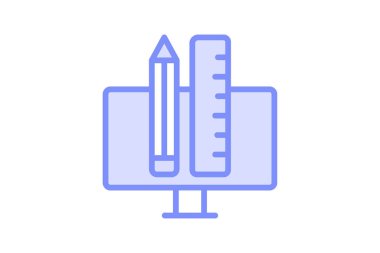 Eğitim Araçları simgesi, araçlar, sınıf, dahi, yaratıcı duoton satır simgesi, düzenlenebilir vektör simgesi, piksel mükemmel, illüstratör ai dosyası