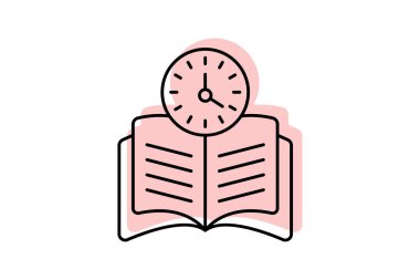 Çalışma Zamanı simgesi, zaman, öğrenim, kaynaklar, akademik renk gölge ince simgesi, düzenlenebilir vektör simgesi, piksel mükemmel, illüstratör ai dosyası