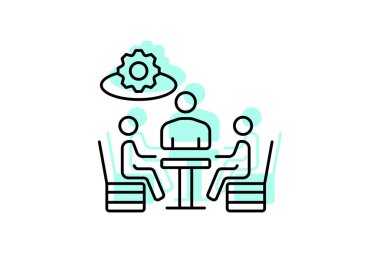 Beyin Fırtınası Oturum simgesi, oturum, okul, projeler, ev ödevi renk gölge inceliği simgesi, düzenlenebilir vektör simgesi, piksel mükemmel, illüstratör ai dosyası