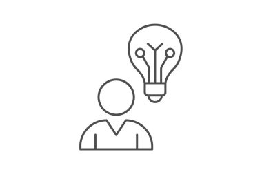 Kullanıcı Deneyimi İnovasyon simgesi, deneyim, yenilik, tasarım, arayüz inceliği simgesi, düzenlenebilir vektör simgesi, piksel mükemmel, illüstratör ai dosyası